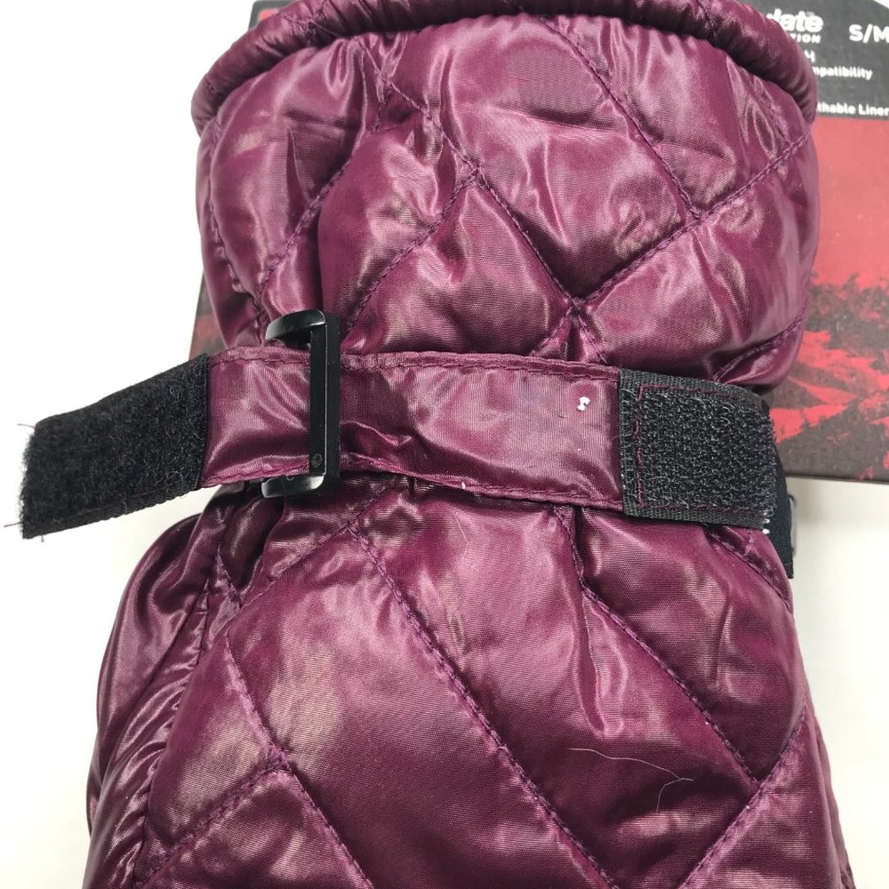 Swiss Tech Quilted Ski Mitten Purple Size Small/Medium New - Picture 4 of 12